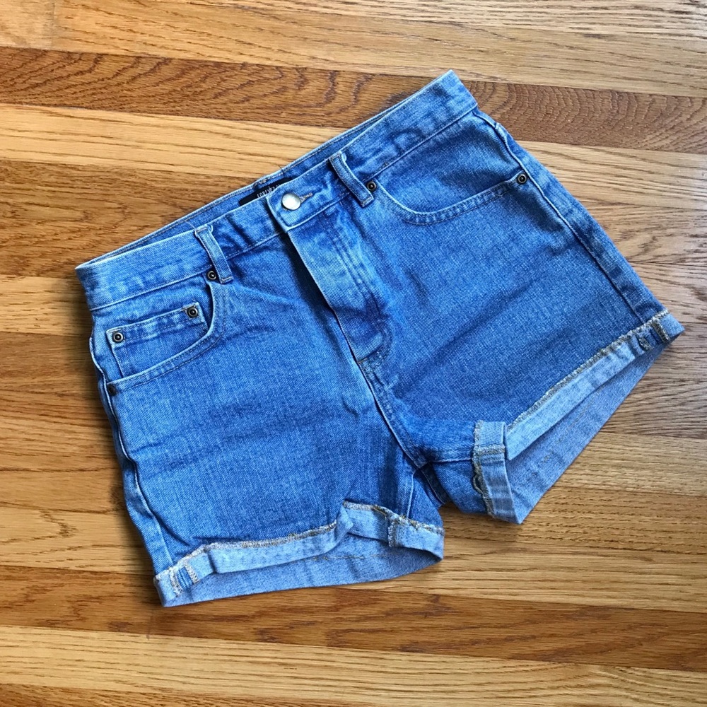 High Waist Blue Jean Shorts